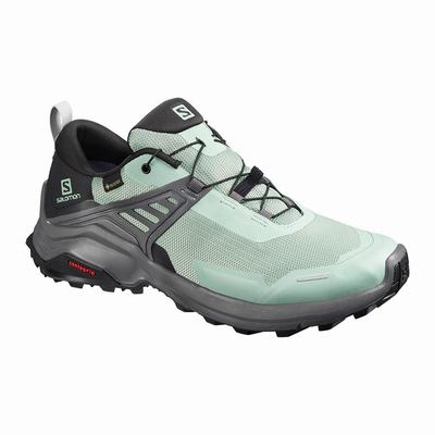 Női Salomon X RAISE GORE-TEX Túracipő SA5034627 Zöld/Fekete